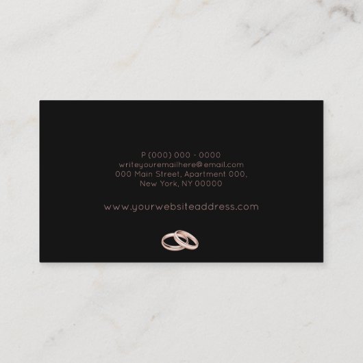 Carte De Visite Bague mariage (Dos)