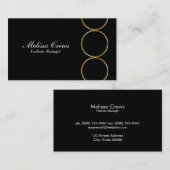 Carte De Visite Bague triple or (Devant / Derrière)