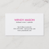 Carte De Visite Bagues décoratives simples II (Dos)
