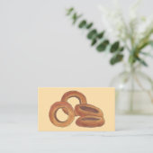 Carte De Visite Bagues d'oignon frites Chef cuisinier Cuisinier cu (Debout devant)