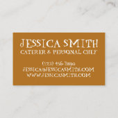 Carte De Visite Bagues d'oignon frites Chef cuisinier Cuisinier cu (Dos)