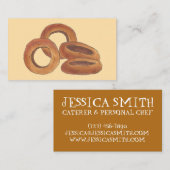 Carte De Visite Bagues d'oignon frites Chef cuisinier Cuisinier cu (Devant / Derrière)