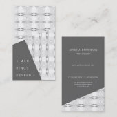 Carte De Visite Bagues Mod Simple Motif géométrique Moderne Design (Devant / Derrière)