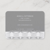 Carte De Visite Bagues Mod Simple Motif géométrique Moderne Design (Dos)