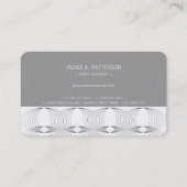 Carte De Visite Bagues Mod Simple Motif géométrique Moderne Design (Dos)
