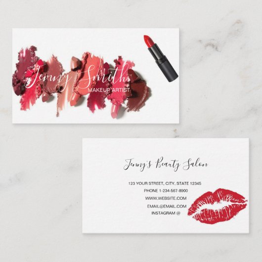 Carte De Visite Baguette à lèvres (Devant / Derrière)