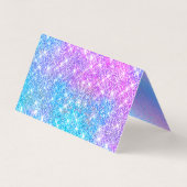 Carte De Visite Baguette de monogramme de fausse parties scintilla (Dos)