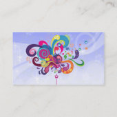 Carte De Visite Baguette magique magique d'arrière - plan de bleu (Dos)