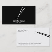 Carte De Visite Baguettes (arrière - plan noir) (Devant / Derrière)