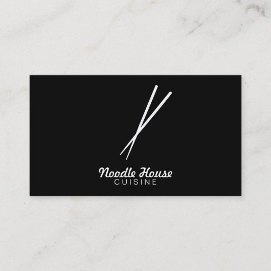 Carte De Visite Baguettes (arrière - plan noir) (Devant)