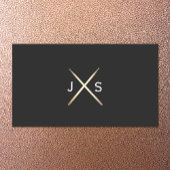 Carte De Visite Baguettes d'or Monogram Drummer Simple