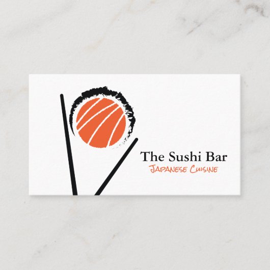 Carte De Visite Baguettes | Sushi Roll (Devant)