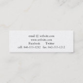 Carte de visite Baha'i Mini 3,0 po x 1,0 po (Dos)