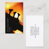 Carte De Visite Baid Bass Headstock Light Flare Musicien (Devant / Derrière)