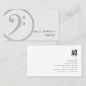 Carte De Visite Baid Bold Bass Clef Icon Music (Devant / Derrière)