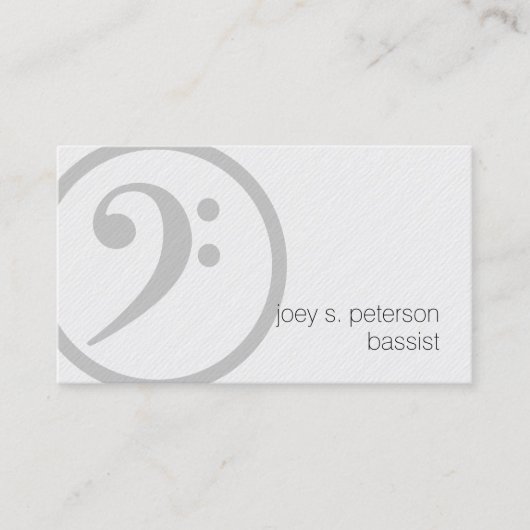 Carte De Visite Baid Bold Bass Clef Icon Music (Devant)