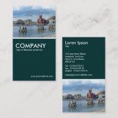 Carte De Visite Baie Cardiff - Vert foncé (Devant / Derrière)