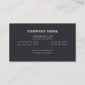 Carte De Visite Baie et ligne Monogramme professionnel Silver ID31 (Dos)