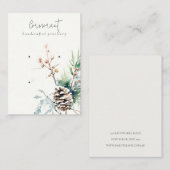 Carte De Visite Baies d'hiver à neige rousse 2 Porte-étoffes (Devant / Derrière)