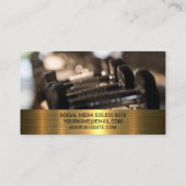 Carte De Visite Baies | Fitness | Metallique (Dos)