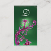Carte De Visite BAIES MAGIQUES MONOGRAM vert (Dos)