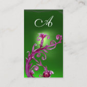 Carte De Visite BAIES MAGIQUES MONOGRAM vert (Dos)