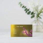 Carte De Visite BAIES MAGIQUES MONOGRAMME GEM jaune (Debout devant)