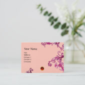 Carte De Visite BAIES MAGIQUES  Monogramme gemme rouge (Debout devant)