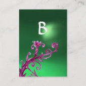 Carte De Visite BAIES MAGIQUES  MONOGRAMME  jade vert (Dos)