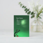 CARTE DE VISITE BAIES MAGIQUES VERT JADE*GEM MONOGRAMME (Debout devant)