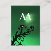 CARTE DE VISITE BAIES MAGIQUES VERT JADE*GEM MONOGRAMME (Dos)