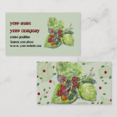 Carte De Visite Baies noires rouges et noires (Devant / Derrière)