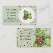 Carte De Visite Baies noires rouges et noires (Devant / Derrière)