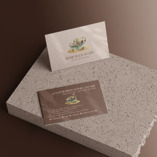 Carte De Visite Baignoire Beige Blush Bubbles Soja Wax Soap