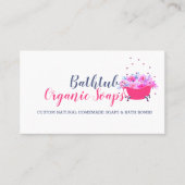 Carte De Visite Baignoire Boule de savon rose (Devant)