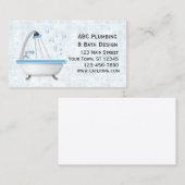 Carte De Visite Baignoire, douche, tuiles (Devant / Derrière)