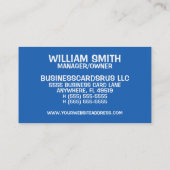 Carte De Visite Bail Bonds brillant coloré (Dos)