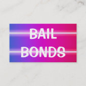 Carte De Visite Bail Bonds brillant coloré (Devant)