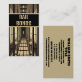 Carte De Visite Bail Bonds Jail Visite Salle (Devant / Derrière)