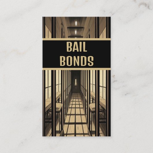 Carte De Visite Bail Bonds Jail Visite Salle (Devant)