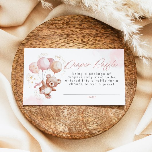 Carte De Visite BAILEY Rose Bearly Attendre Teddy Bear Diaper Raff