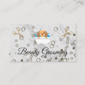 Carte De Visite Bain à bulle de chien | Ciseaux (Devant)