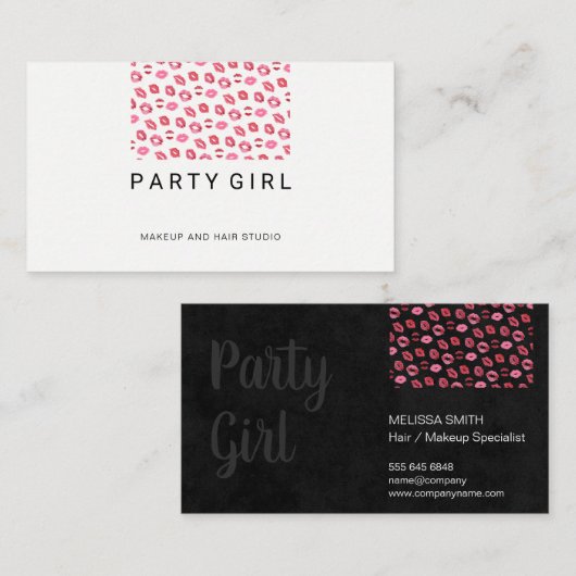 Carte De Visite Bain à lèvres / Salon (Devant / Derrière)