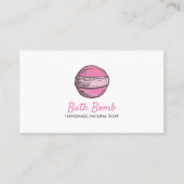 Carte De Visite Bain Bomb Spa de savon naturel Cercle rose (Devant)