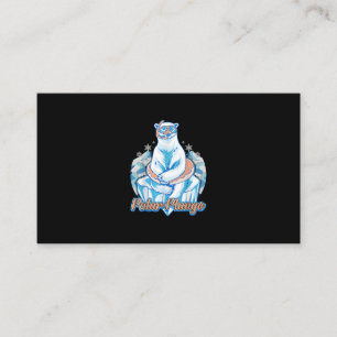 Carte De Visite Bain Polaire Plongée Ice Jump Funny Ours Polaire B