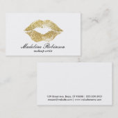 Carte De Visite Baiser à lèvres | Doré (Devant / Derrière)