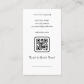 Carte De Visite Baiser à lèvres | Outils de création (Dos)