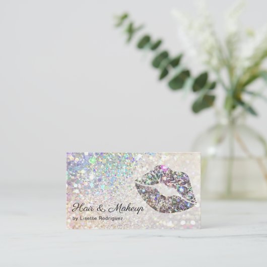 Carte De Visite Baiser brillant Parties scintillant brillant brill (Debout devant)