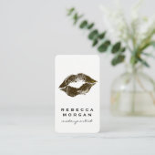 Carte De Visite Baiser Chic au Rouge à Lèvres (Debout devant)