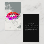 Carte De Visite Baiser Chic au Rouge à Lèvres | Fond Texturé (Devant / Derrière)